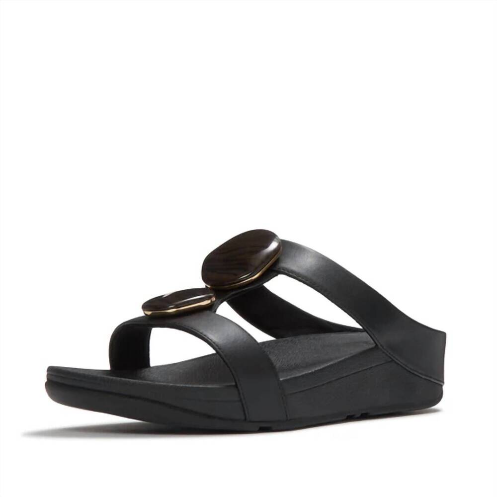 NEW FITFLOP women's fino slide in black - Picture 2 of 4
